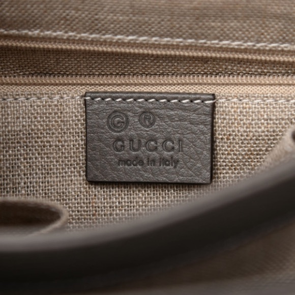 Gucci  Dollar Calfskin Interlocking G Top Handle Shoulder Bag Loess - Picture 13 of 16